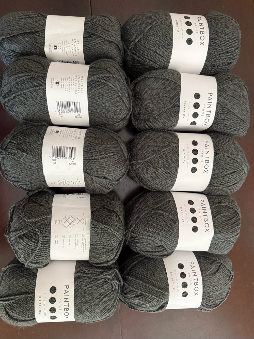 Paintbox Granite Gray Acrylic Yarn Multipack - 10 Skeins - Picture 7 of 7
